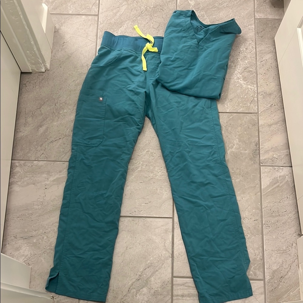 Figs Blue and Yellow Jacket Relaxed Fit